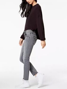 Hudson Jeans Collin Mid-Rise Skinny Jeans -  Stone Gray Sz 31